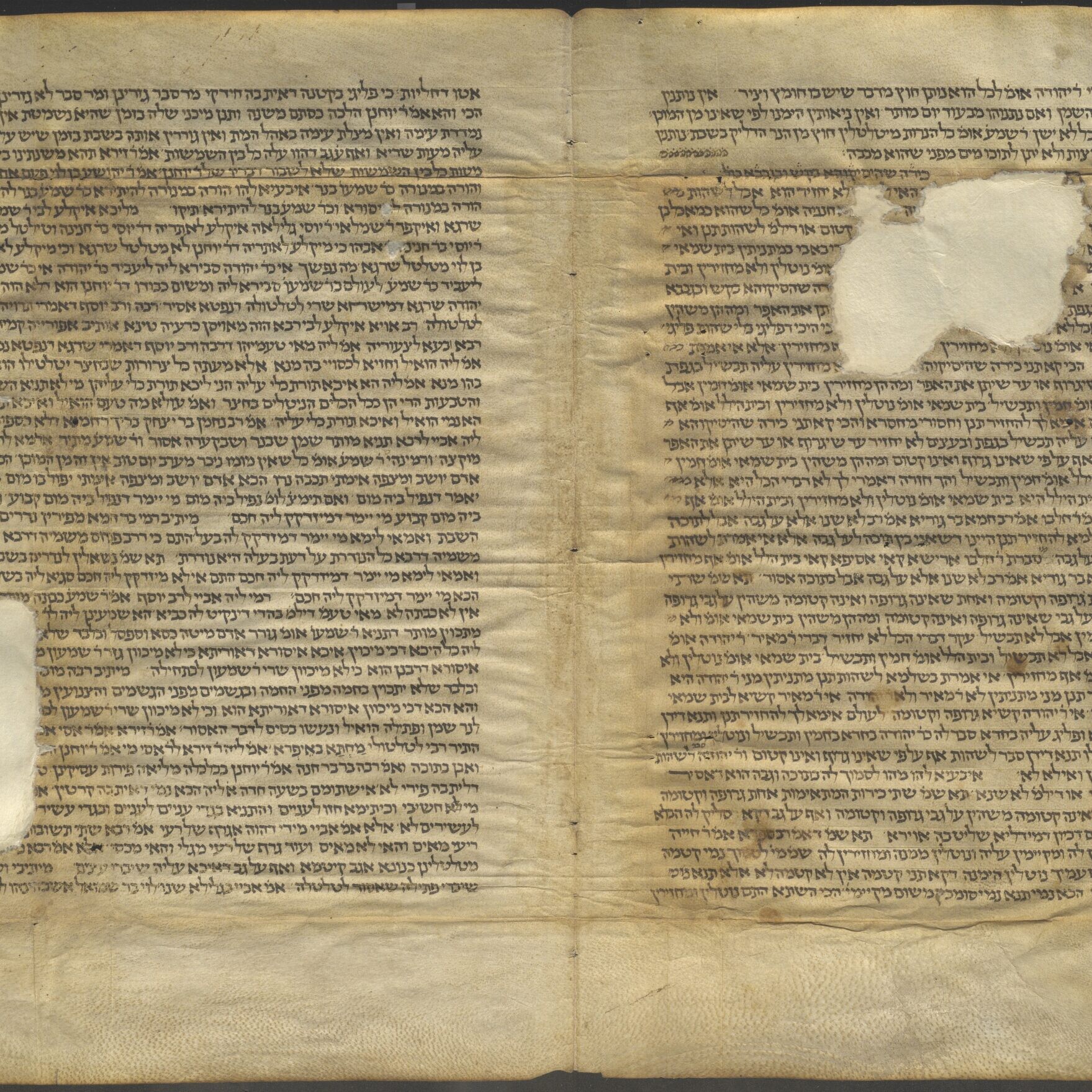 Archivio Notarile Antico, riuso di pergamena con testo ebraico.