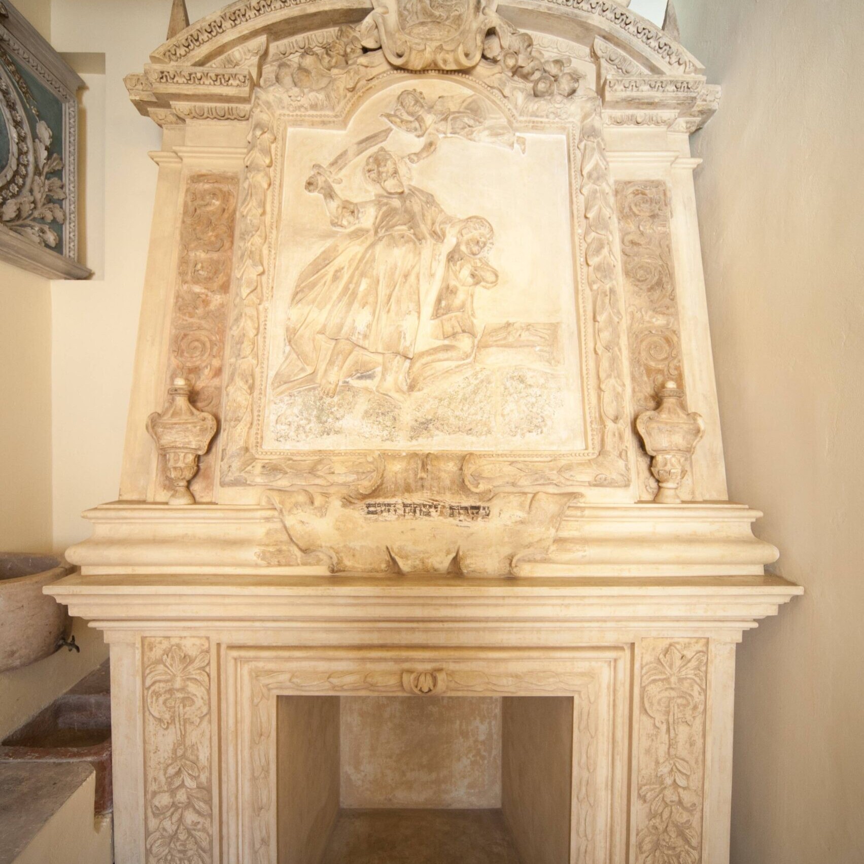 Il Camino della Casa del Rabbino di Cortemaggiore, fine sec. XVII