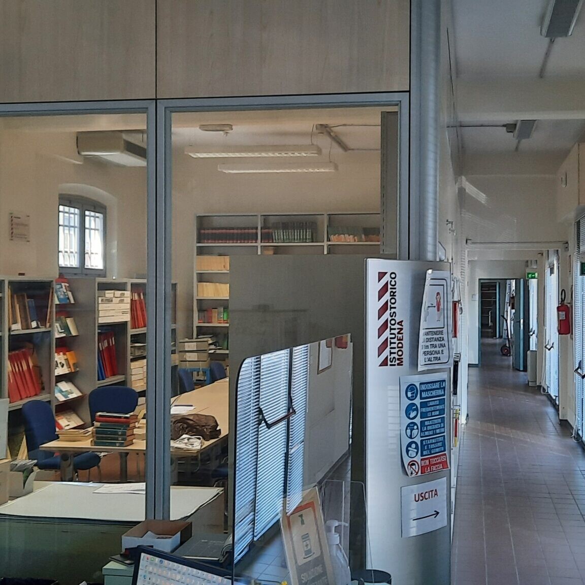 La sede e la sala studio dell’Istituto storico di Modena